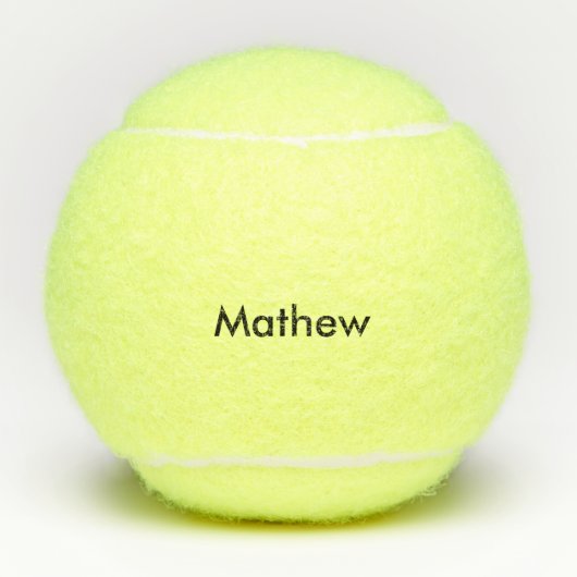 シンプルイニシャル文字モノグラムあなたの名前を追加 テニスボール (正面)