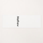 シンプルイニシャル文字モノグラムあなたの名前を追加  ヨガマット (正面(横))