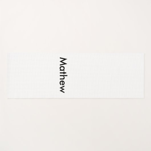 シンプルイニシャル文字モノグラムあなたの名前を追加  ヨガマット (正面(横))