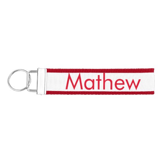 シンプルイニシャル文字モノグラムあなたの名前を追加  リストバンドキーホルダー (鍵左)