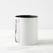 シンプルイニシャル独身の可愛い犬の写真 マグカップ (中央)