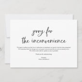 シンプルイベントモダン取消通知 招待状 (正面)