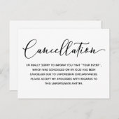 シンプルイベント取消通知 ポストカード (正面/裏面)