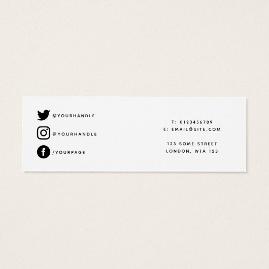 シンプルイヤリングミニディスプレイカード (裏面)