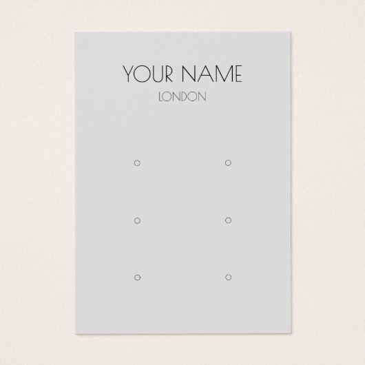 シンプルイヤリング表示カード (正面)