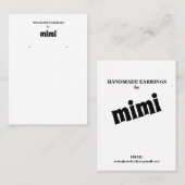 シンプルイヤリング表示名刺 名刺 (正面/裏面)