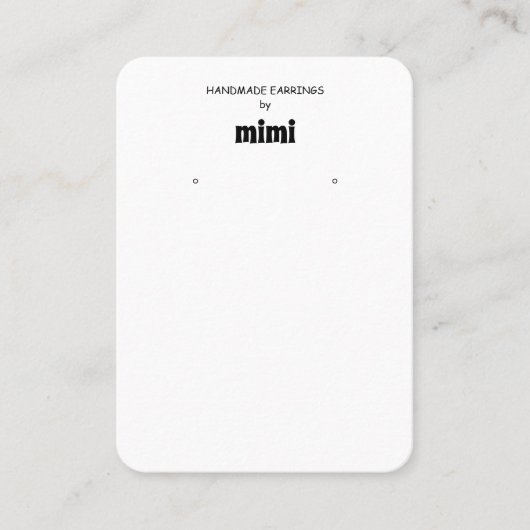 シンプルイヤリング表示名刺 名刺 (正面)