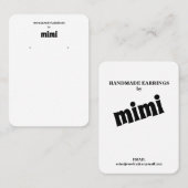 シンプルイヤリング表示名刺 名刺 (正面/裏面)