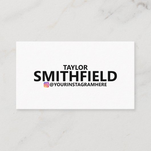 シンプルインスタグラム 名刺 (正面)