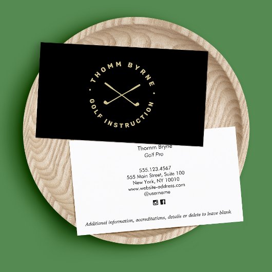 シンプルインストラクタープロクロスゴルフクラブ 名刺