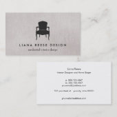 シンプルインテリアフランスのデザイン椅子ロゴTAUPE 名刺 (正面/裏面)