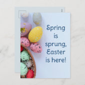 シンプルイースターが来て、友達とのハッピーイースター シーズンポストカード (正面/裏面)