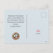 シンプルイースターが来て、友達とのハッピーイースター シーズンポストカード (裏面)