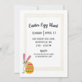 シンプルイースターエッグ狩りパーティの招待状 招待状 (正面)