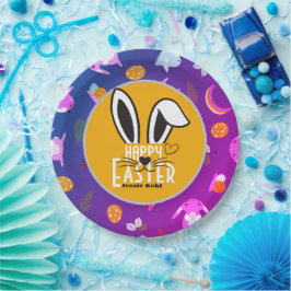 シンプルイースターバニー可愛いスタイリッシュ家族 ペーパープレート