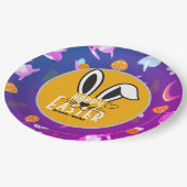 シンプルイースターバニー可愛いスタイリッシュ家族 ペーパープレート (アングル)