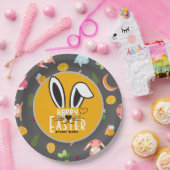 シンプルイースターバニー可愛いスタイリッシュ家族 ペーパープレート (パーティー)