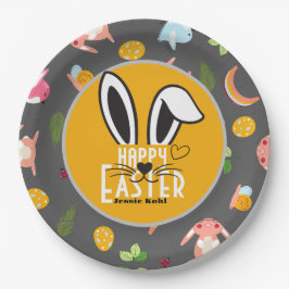シンプルイースターバニー可愛いスタイリッシュ家族 ペーパープレート