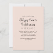 シンプルイースターブランチお祝い&エッグ狩りパーティー 招待状 (正面)