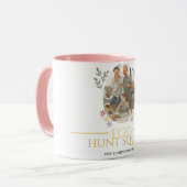 シンプルイースター家族イースター卵狩り写真 マグカップ (正面左)