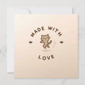 シンプルウィスカース キャンプファイヤー グリーティングカード (裏面)