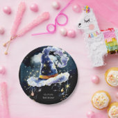 シンプルウィムシーカスタムウィザード誕生日 ペーパープレート (パーティー)