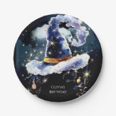 シンプルウィムシーカスタムウィザード誕生日 ペーパープレート (正面)