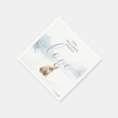 シンプルウィンターウッドランドシーンハレクリスマス スタンダードカクテルナプキン (角)