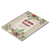 シンプルウィンタークリスマスグリーンウェディングプランナー ノートブック (左側)