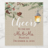 シンプルウィンターズ |応援 |ミスター&ミセス |クリスマス ワインラベル (シングルラベル)