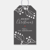 シンプルウィンターベリー ギフトタグ (正面)