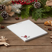 シンプルウィンターレッド(鳥)ショウジョウコウカンチョウバードバカスタムー ノートパッド