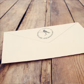 シンプルウィンターレッド(鳥)ショウジョウコウカンチョウ自然差出人住所 セルフインキングスタンプ