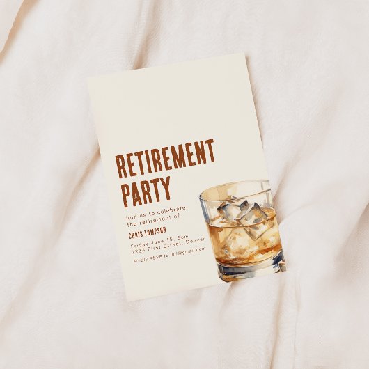 シンプルウイスキーパーティー招待状 招待状