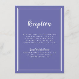 シンプルウェディングレセプションペリウィンクルブルー エンクロージャーカード
