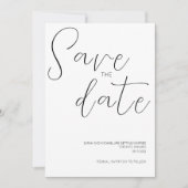 シンプルウェディング日付の保存招待状 招待状 (正面)
