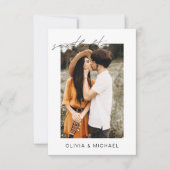 シンプルウェディング日付を保存フォトミニマリスト セーブザデート (正面)