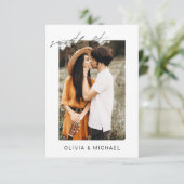 シンプルウェディング日付を保存フォトミニマリスト セーブザデート (スタンド正面)