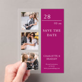 シンプルウェディング日付写真写真の保存 アクリル招待状 (インサイチュ (ポータブル))