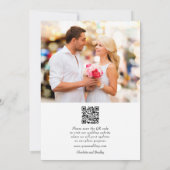 シンプルウェディング日付写真写真の保存 セーブザデート (裏面)