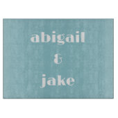 シンプルウェディング カスタムターコイズ カッティングボード (正面)