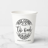 シンプルウェルカムウェディング 紙コップ (裏面)