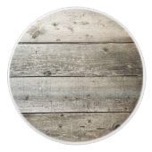 シンプルウエスタンカントリーファームハウスグレーバーンウッド セラミックノブ (正面)