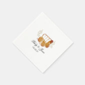 シンプルウエスタンダークブラウン結婚ズ スタンダードカクテルナプキン (角)