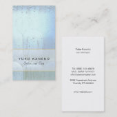 シンプルウエットブルーガラス美しいサロン及びスパ 名刺 (正面/裏面)