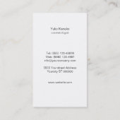 シンプルウエットブルーガラス美しいサロン及びスパ 名刺 (裏面)