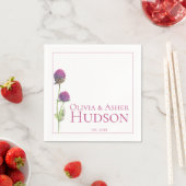 シンプルウォーターカラーアマランスティスル披露宴 スタンダードカクテルナプキン (インサイチュ)