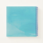シンプルウォーターカラーブルーリタイアメントパーティー ノートブック (裏面)