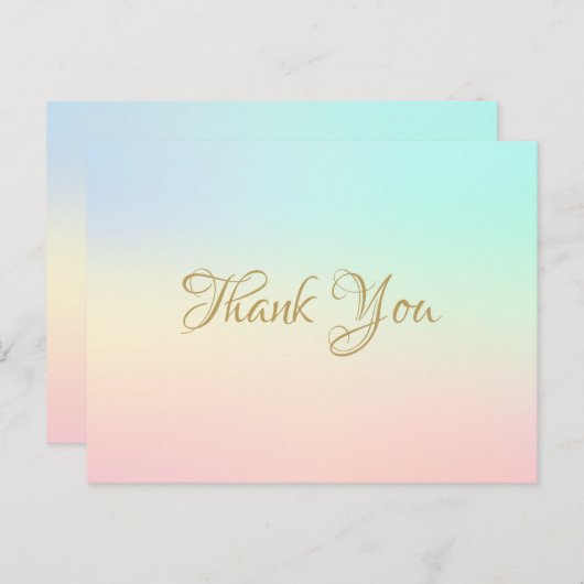 シンプルウォーターカラーブレンドビジネスありがとう ポストカード (正面/裏面)