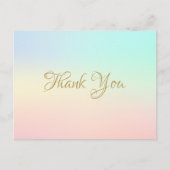 シンプルウォーターカラーブレンドビジネスありがとう ポストカード (正面)